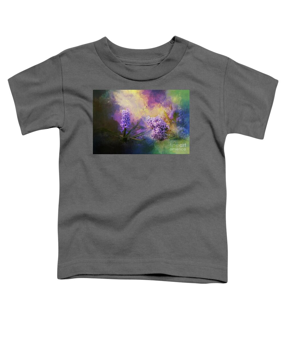 Hyacinths Toddler T-Shirt featuring the photograph The Earth Laughs in Flowers by Eva Lechner