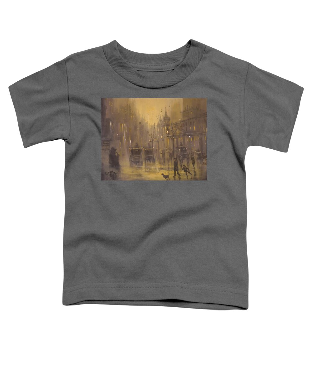 Sherlock Holmes Toddler T-Shirt featuring the painting The Game Is Afoot by Tom Shropshire