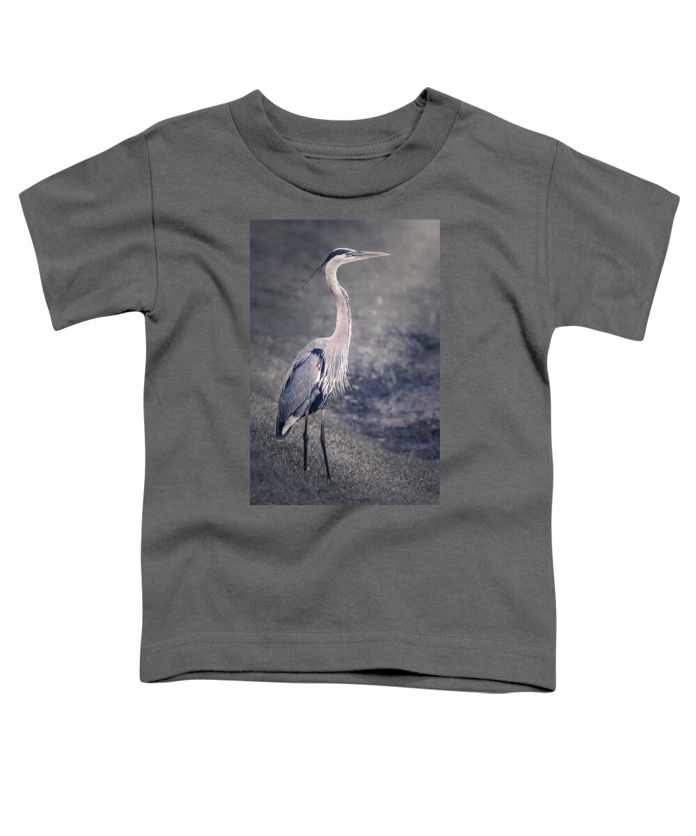 America Toddler T-Shirt featuring the photograph The Great Blue Heron by Eduard Moldoveanu
