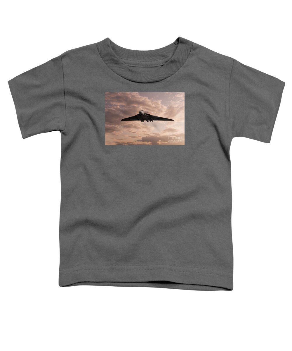 Avro Toddler T-Shirt featuring the digital art The Iconic Vulcan by Airpower Art