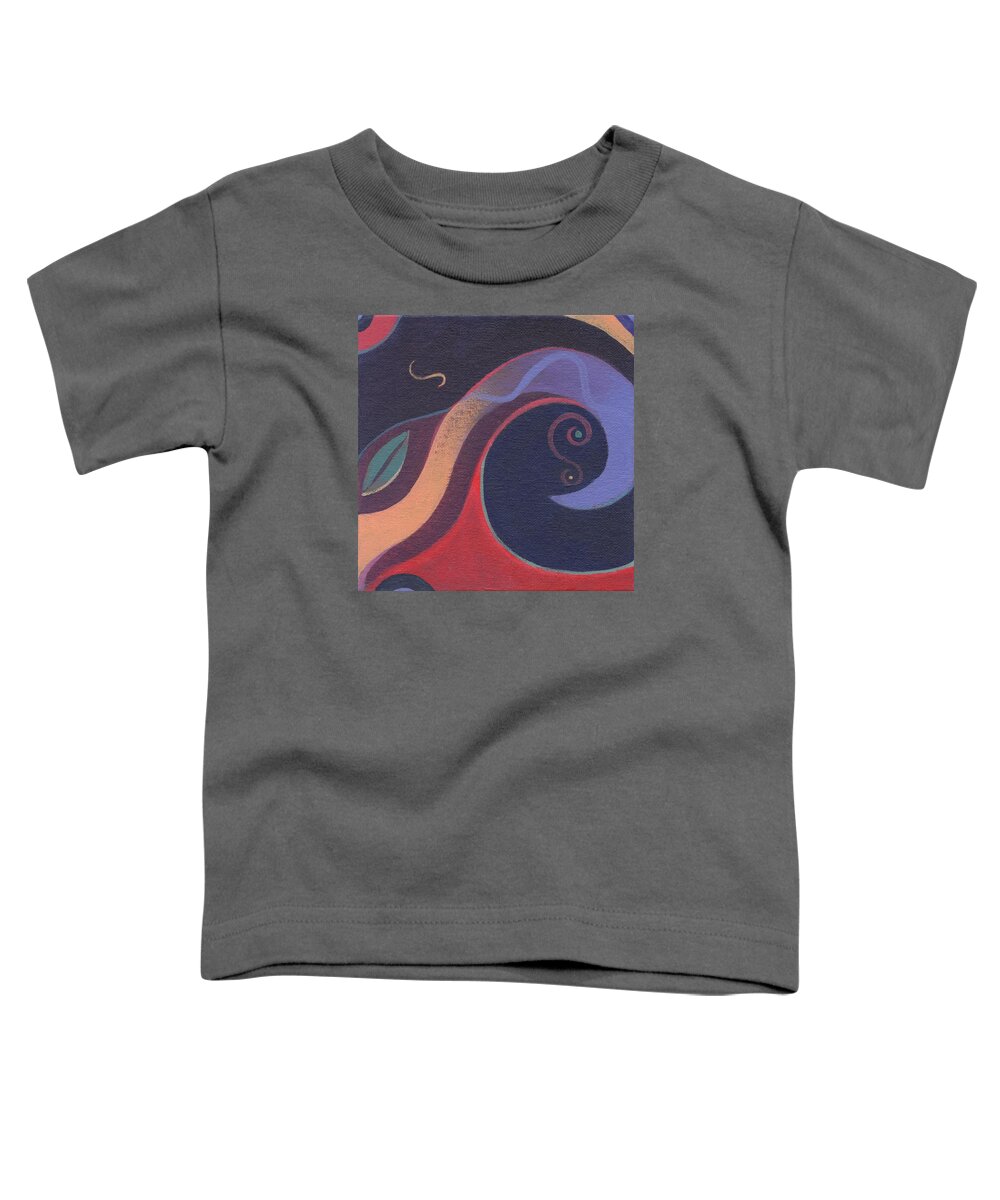 Abstract Toddler T-Shirt featuring the painting The Joy of Design X X V I V by Helena Tiainen