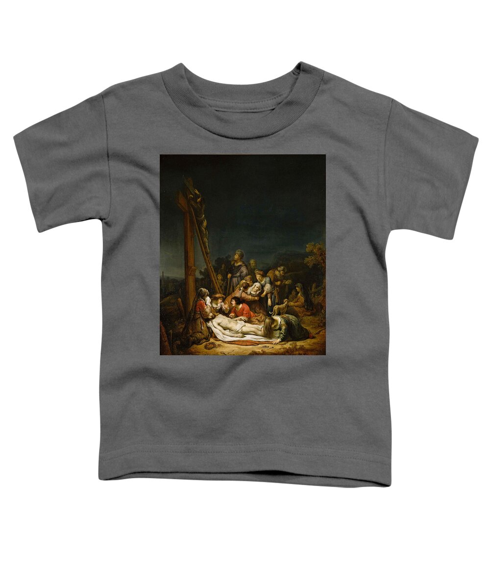 Govert Flinck Toddler T-Shirt featuring the painting The Lamentation by Govert Flinck