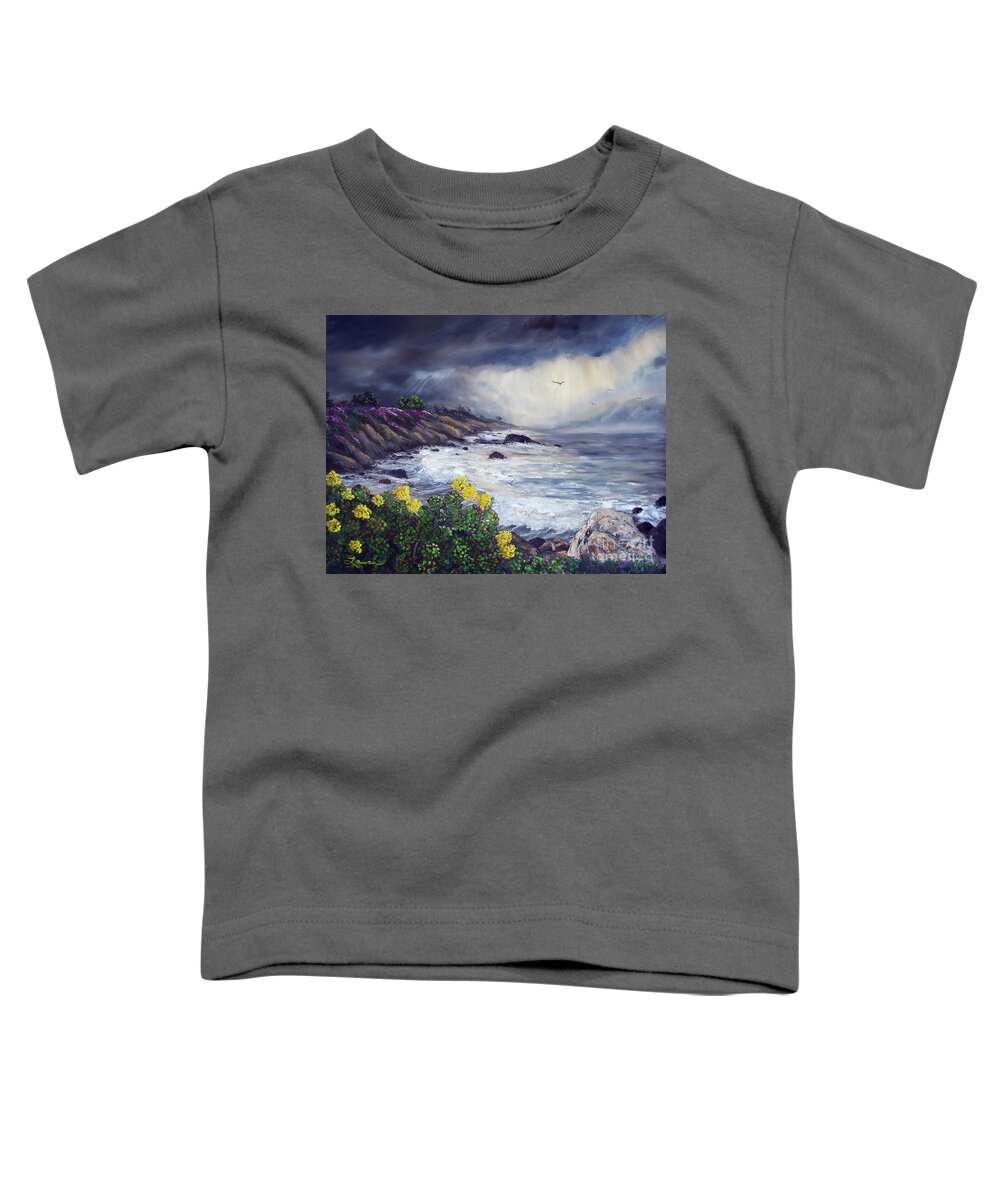 California Toddler T-Shirt featuring the painting The Last Storm by Laura Iverson