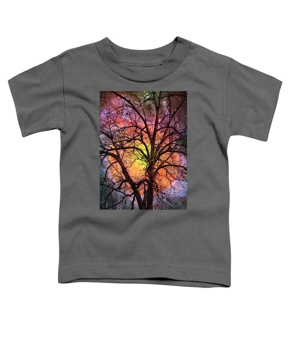 Appalachia Toddler T-Shirt featuring the photograph The Moon and the Stars for You by Debra and Dave Vanderlaan