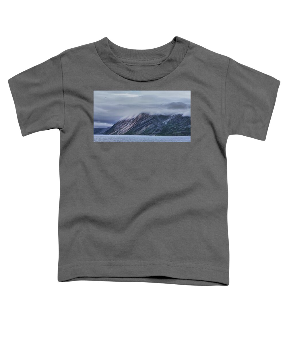 Mountain Toddler T-Shirt featuring the photograph The Mountain Side and the Seagull by Pekka Sammallahti