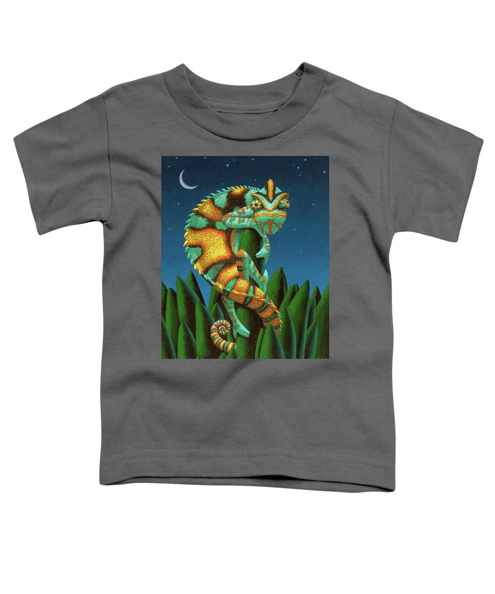 Chameleon Toddler T-Shirt featuring the painting The Night Watch by Chris Miles