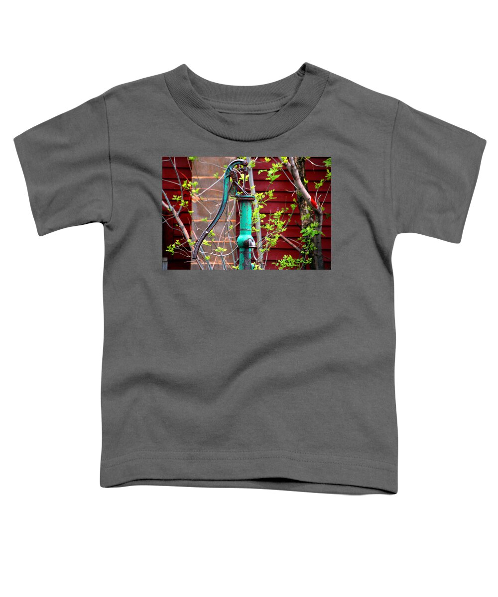 Photography Toddler T-Shirt featuring the photograph The old rusty water pump by Susanne Van Hulst