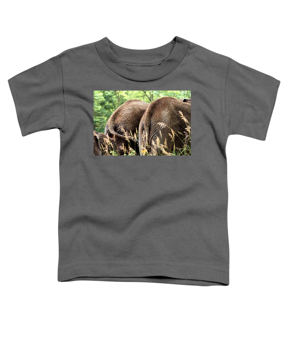 African Elephant Toddler T-Shirt featuring the photograph The Other Side by Angela Rath