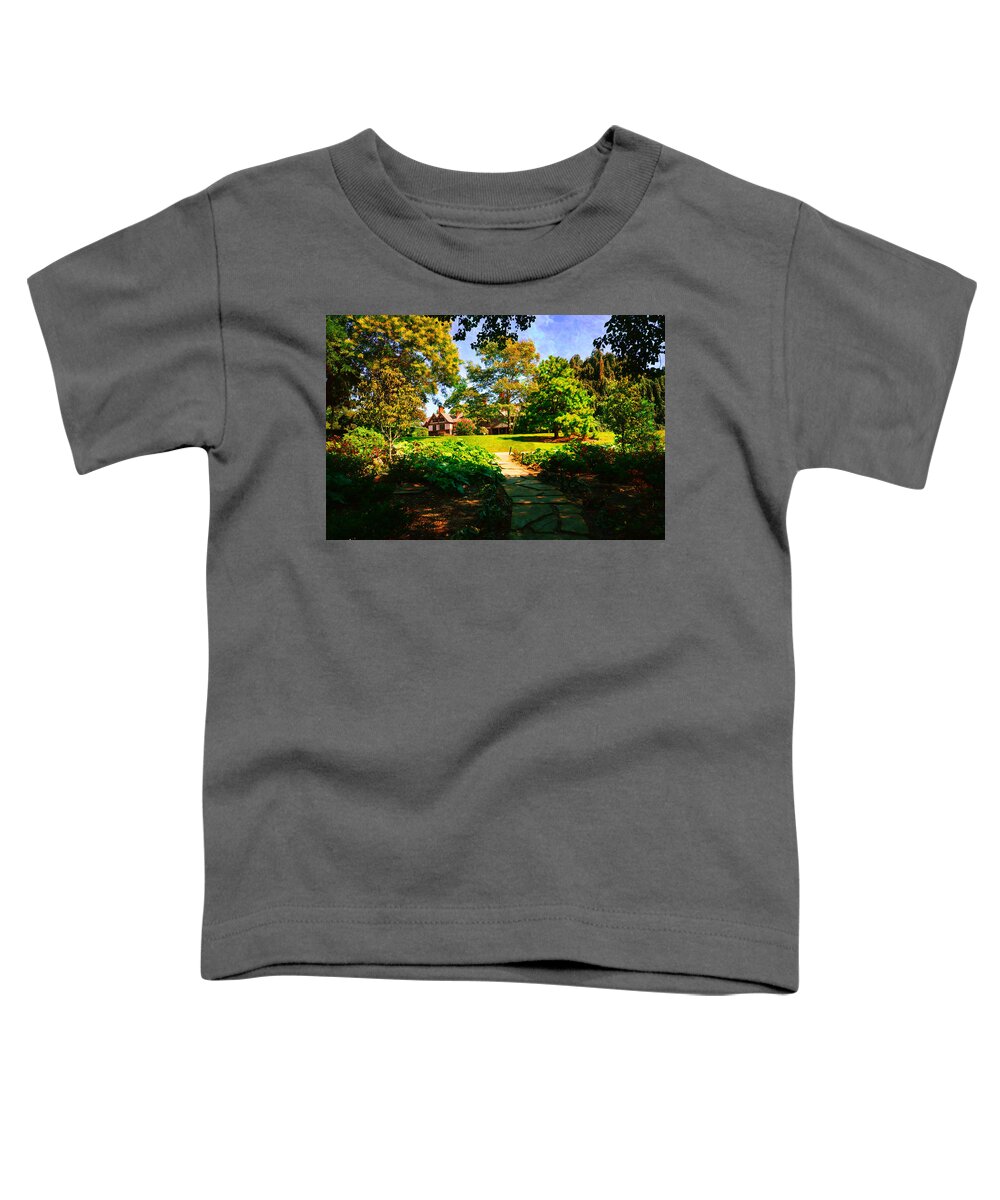 Arboretum Toddler T-Shirt featuring the photograph The Path to the Arboretum by Stacie Siemsen