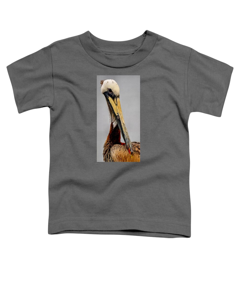 California Toddler T-Shirt featuring the digital art The Pelican by Ernest Echols
