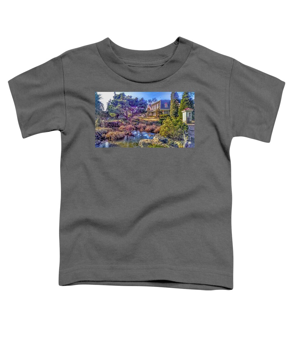 Landscape Toddler T-Shirt featuring the photograph The Pond at Peddler's Village by Christopher Lotito