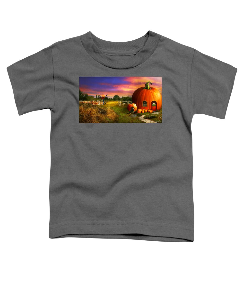 Challenge Toddler T-Shirt featuring the photograph The pumpkin patch by Mike Savad