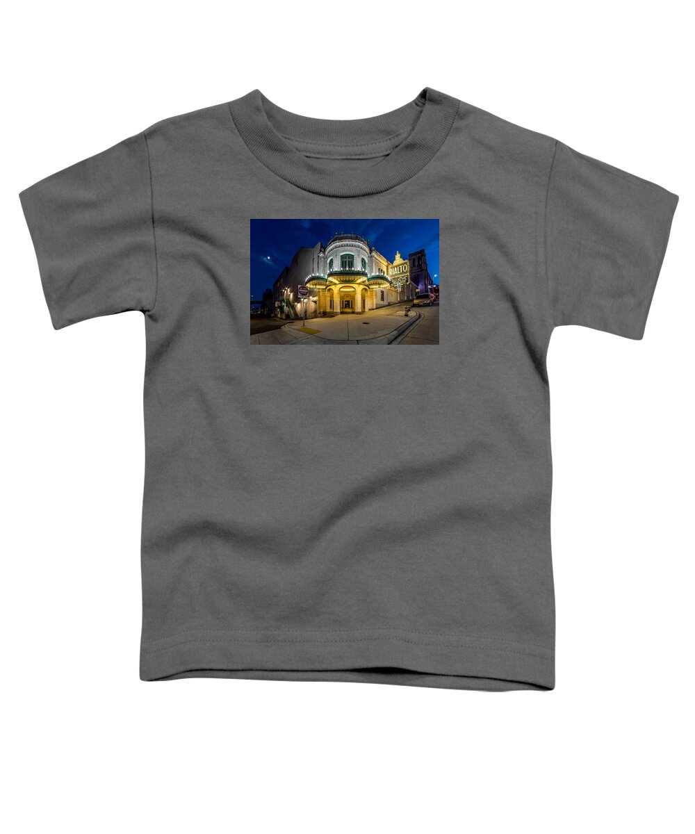 Rialto Toddler T-Shirt featuring the photograph The Rialto Theater - Historic Landmark by Rob Green