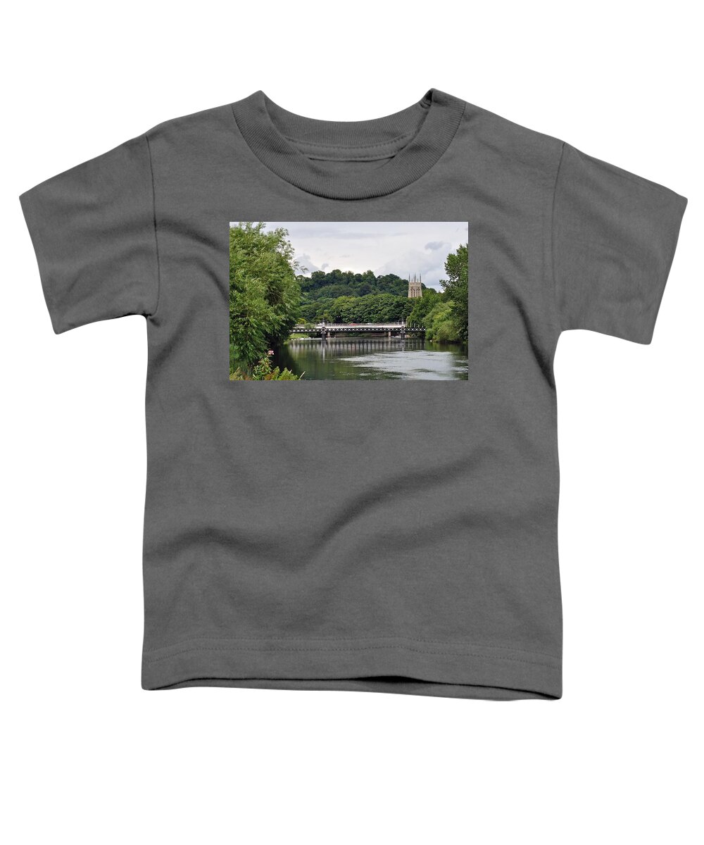 Europe Toddler T-Shirt featuring the photograph The River and Bridges at Burton on Trent by Rod Johnson