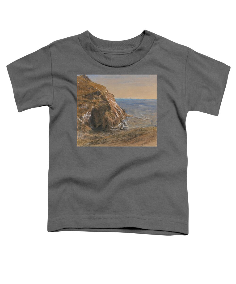 Samuel Palmer The Rock Slip Near Boscastle Toddler T-Shirt featuring the painting The Rock Slip near Boscastle by Samuel Palmer