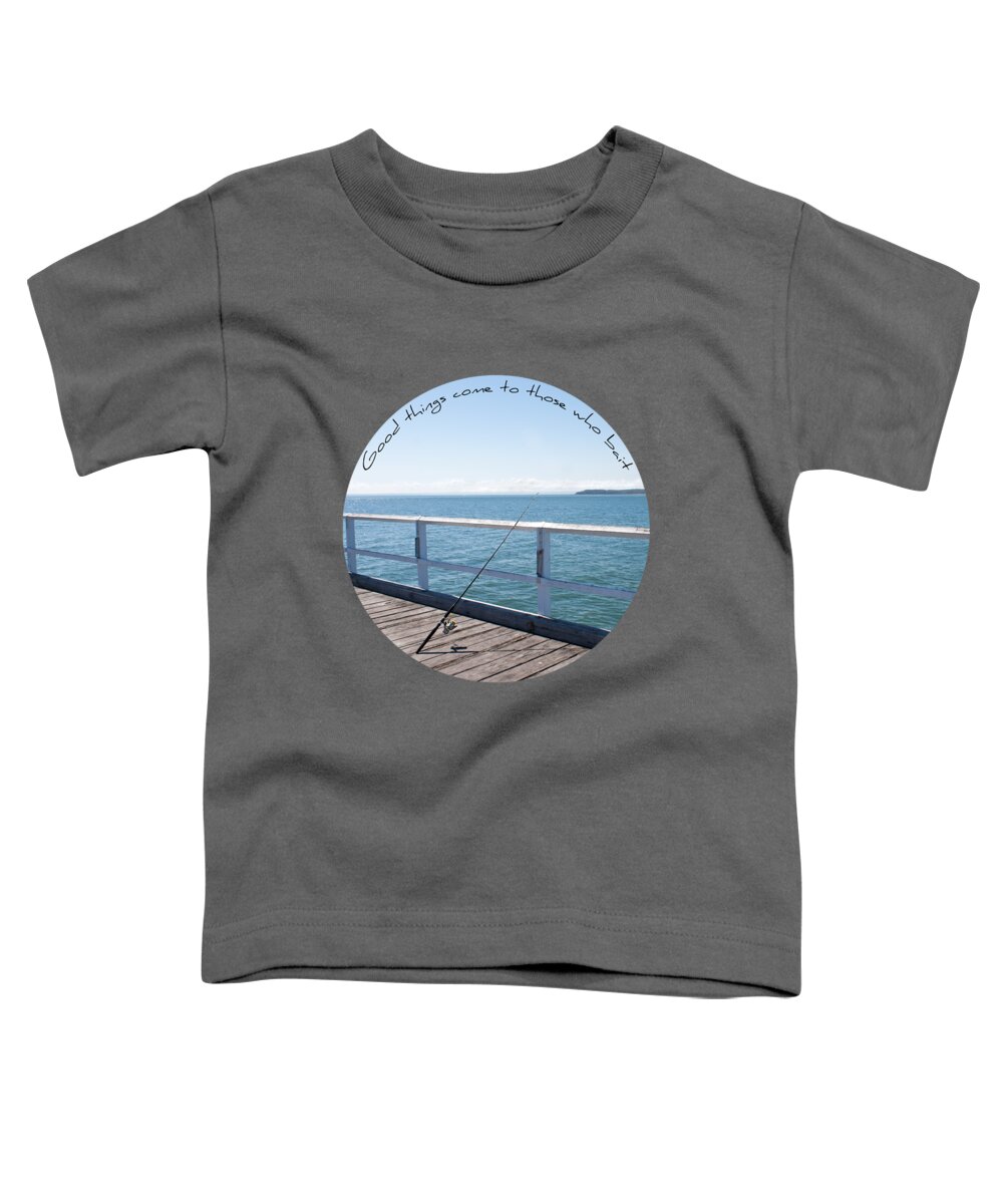 Fishing Toddler T-Shirt featuring the photograph The Rod by Linda Lees
