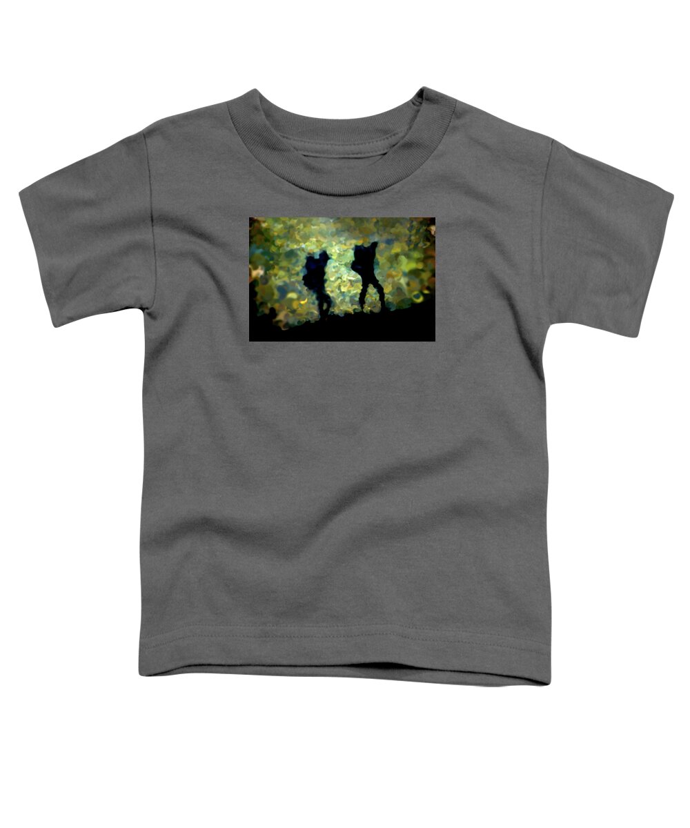 The Walkers Toddler T-Shirt featuring the photograph The Shadowalkers by The Walkers