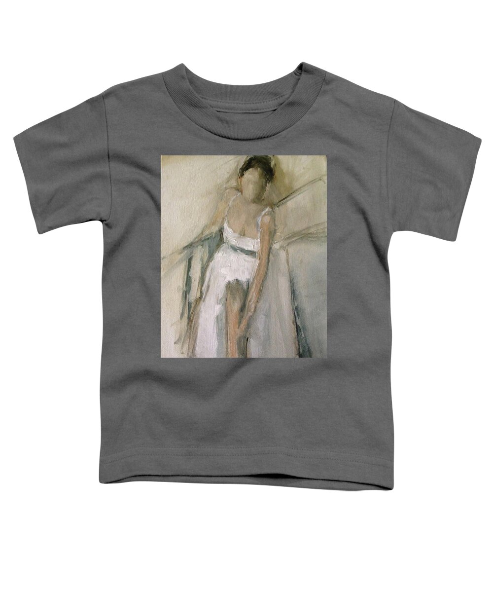 Woman Toddler T-Shirt featuring the painting The Slipper by Donna Thomas