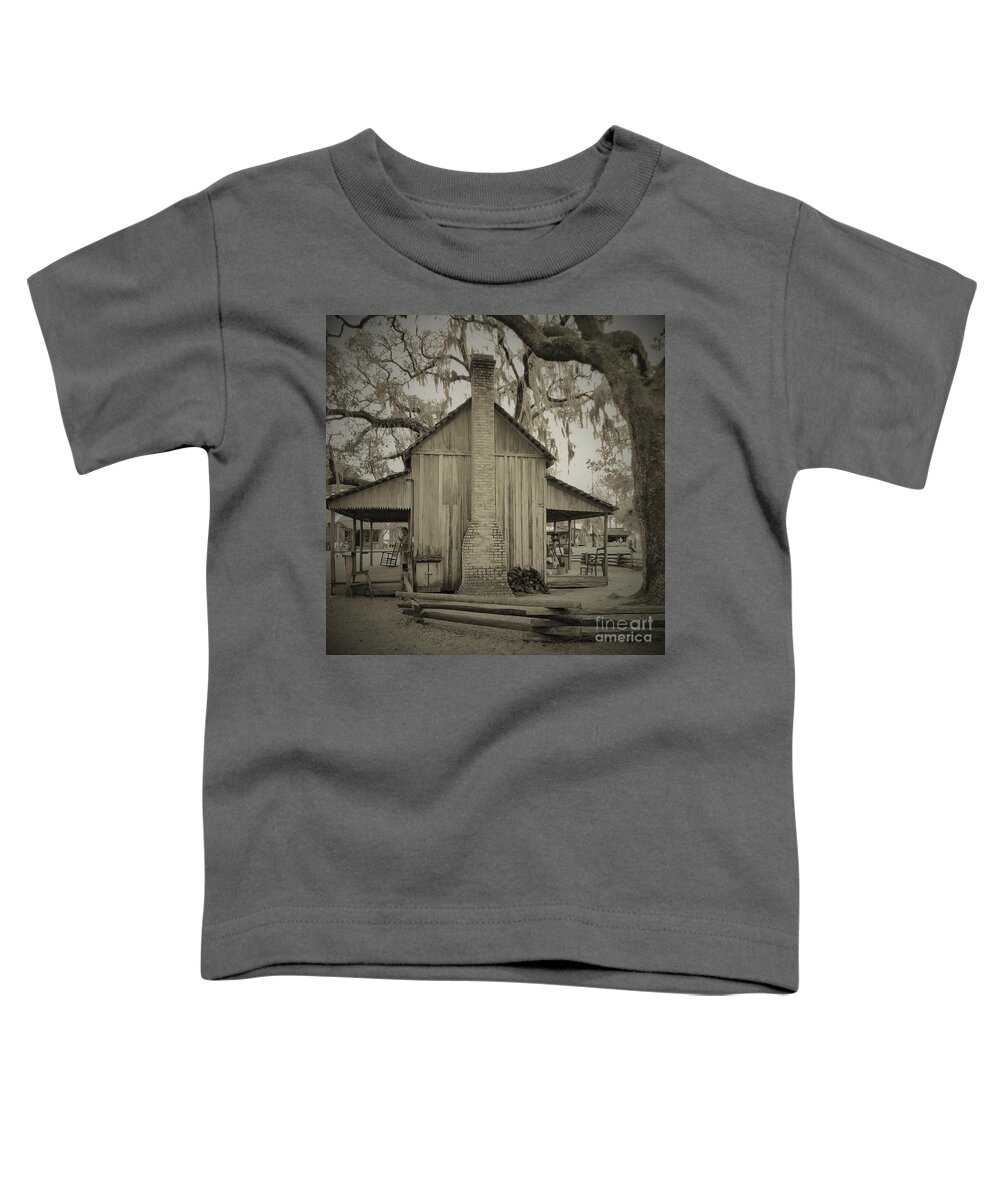 Sepia Toddler T-Shirt featuring the photograph The Smith Cracker House Sepia by D Hackett