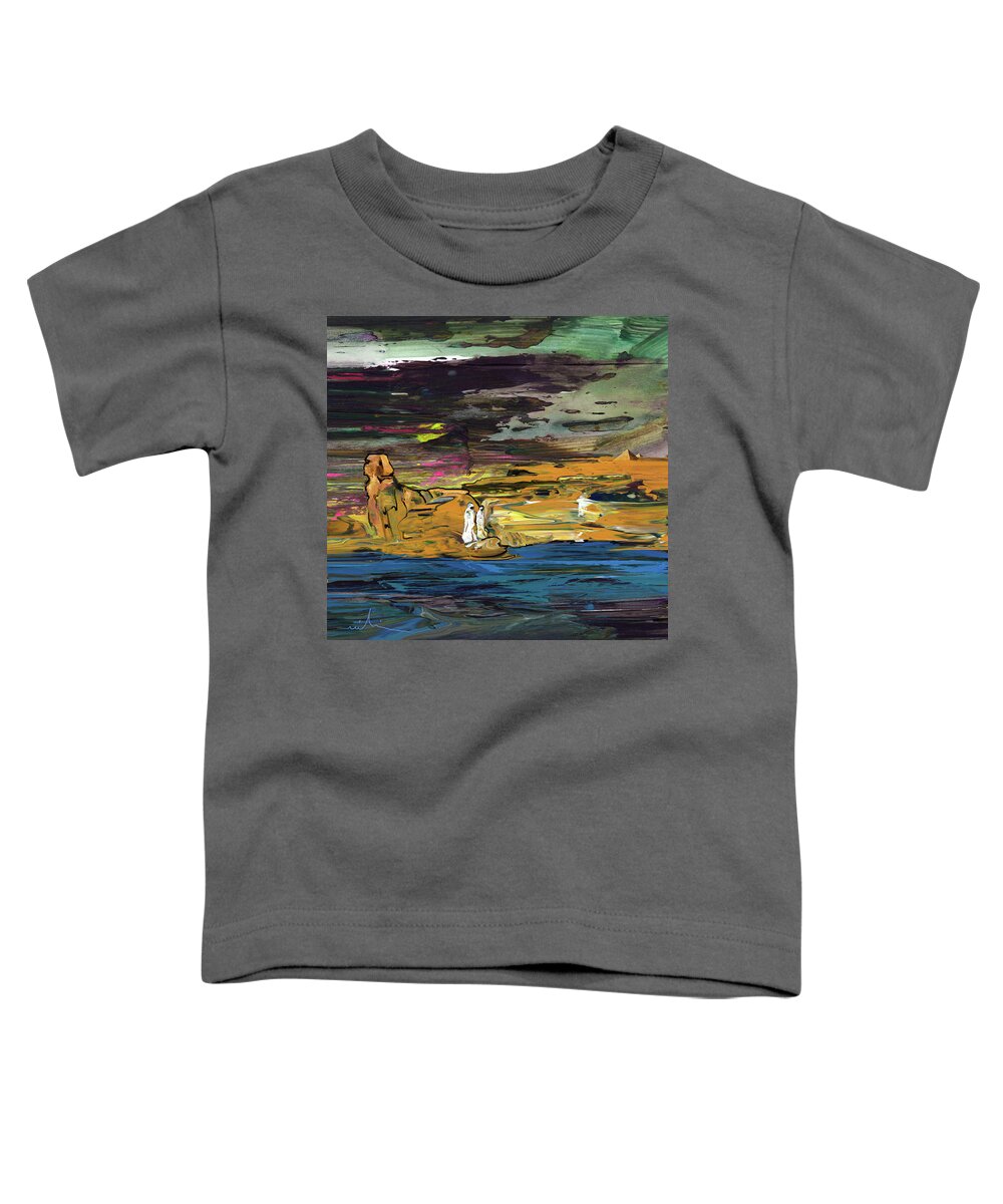 Landscapes Toddler T-Shirt featuring the painting The Sphinx by Miki De Goodaboom