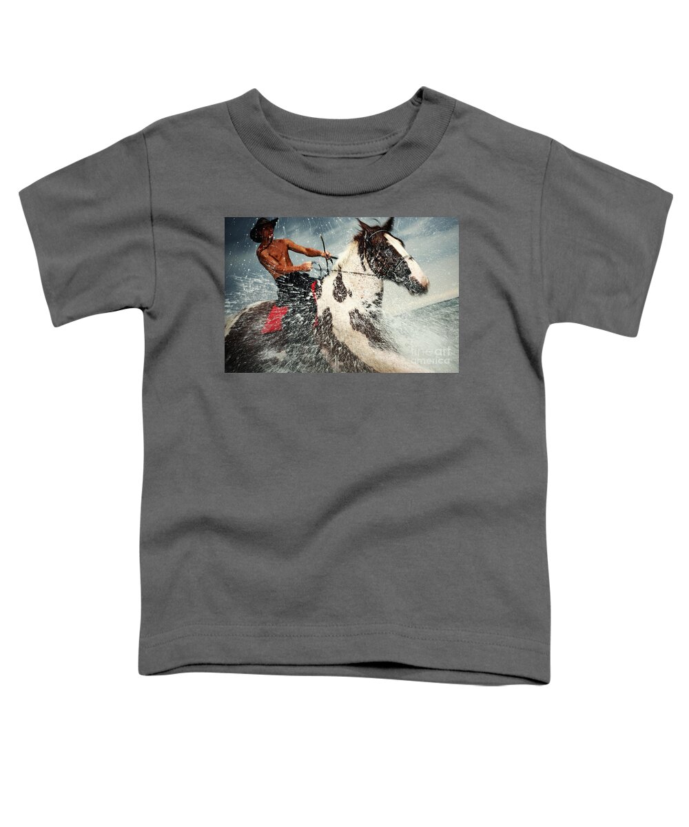 Horse Toddler T-Shirt featuring the photograph The Storm Horse by Dimitar Hristov