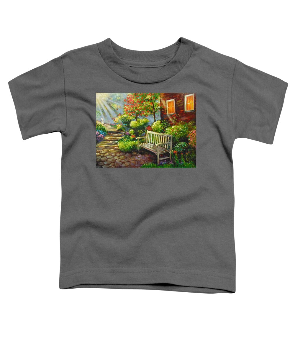 Landscape Toddler T-Shirt featuring the painting The Way Home by Emery Franklin