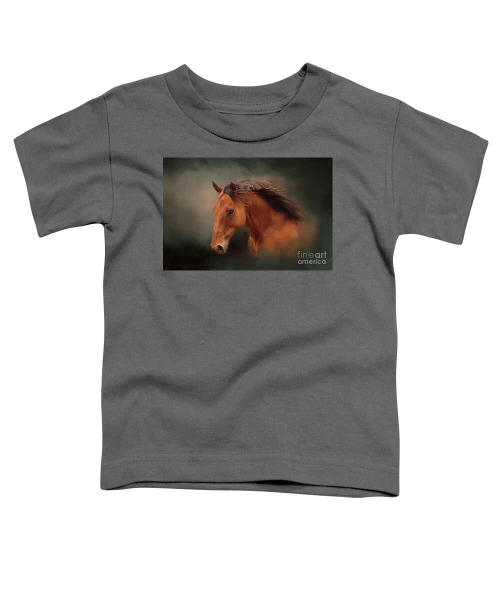 Horse Toddler T-Shirt featuring the photograph The Wind of Heaven - Horse Art by Michelle Wrighton