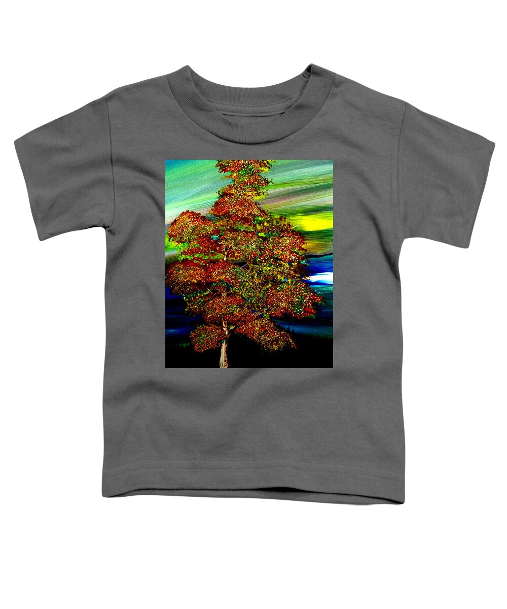 Wishing Tree. Make A Wish Toddler T-Shirt featuring the painting The WISHING Tree by Pj LockhArt