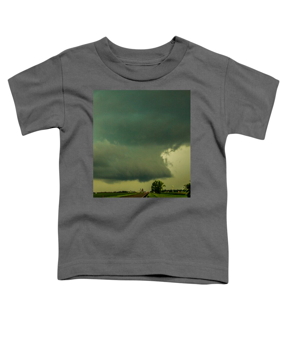 Nebraskasc Toddler T-Shirt featuring the photograph There Be a Nebraska Storm a Brewin 029 by NebraskaSC