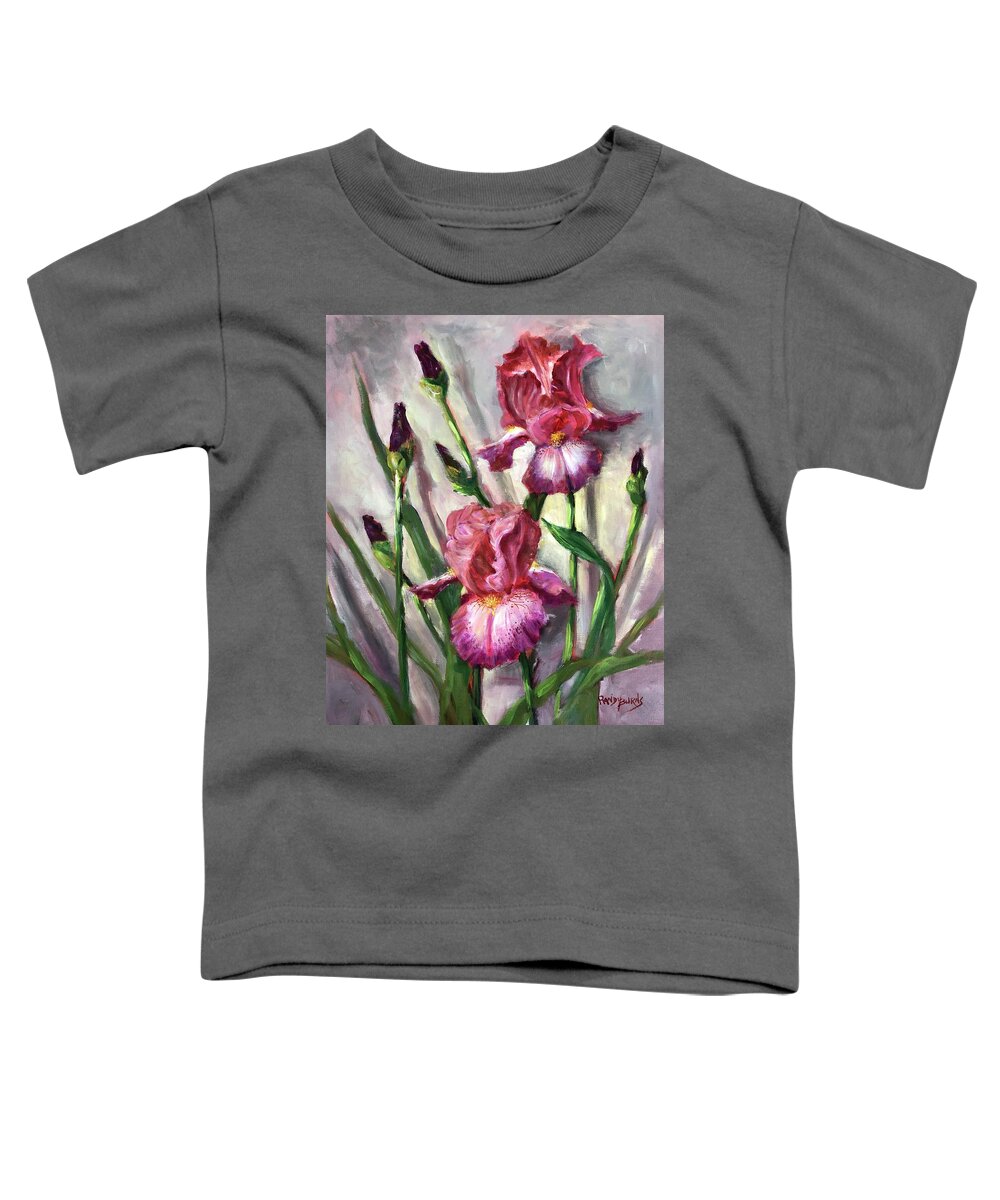Iris Toddler T-Shirt featuring the painting These Days by Rand Burns
