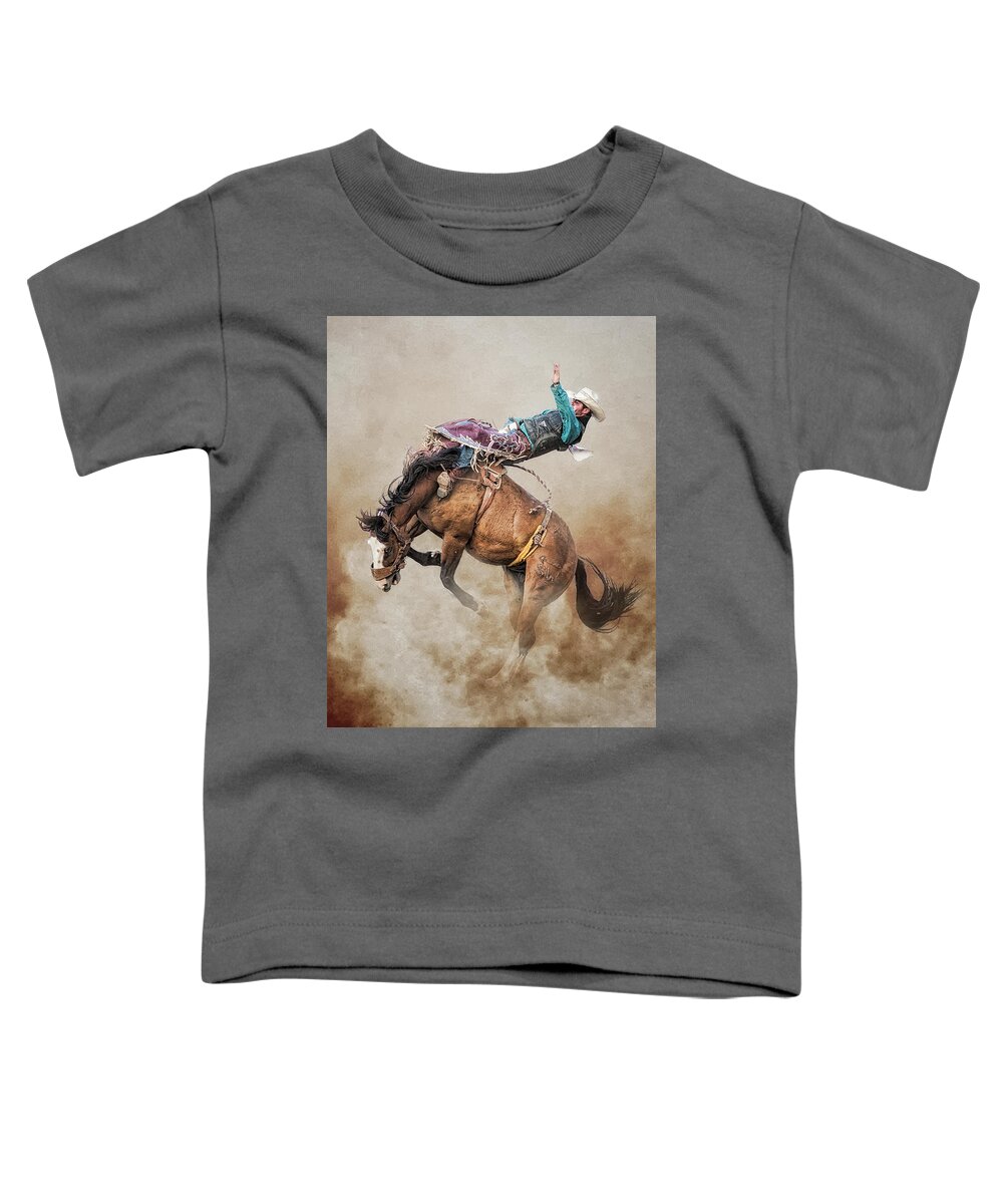 Western Toddler T-Shirt featuring the photograph They Danced by Ron McGinnis