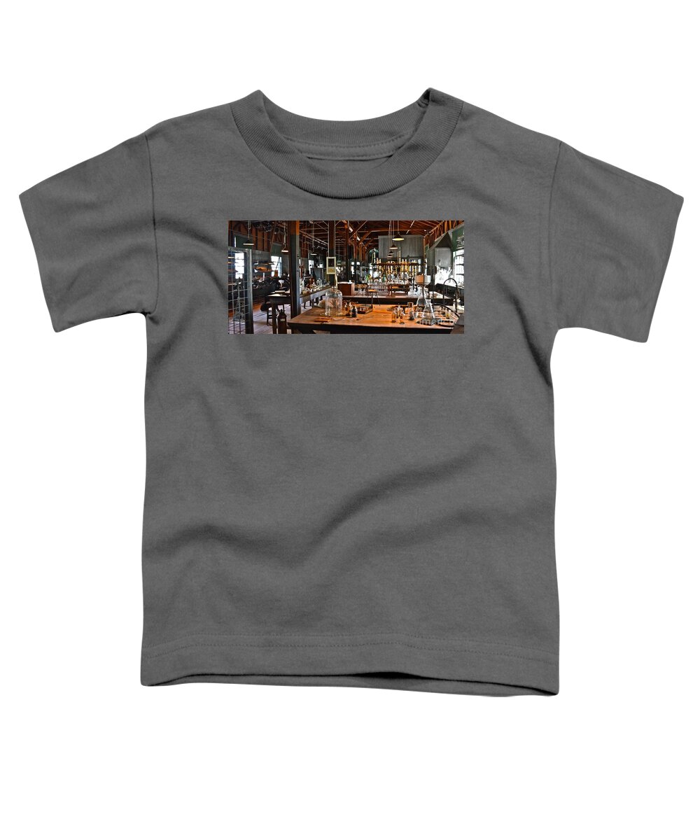 Thomas A. Edison Toddler T-Shirt featuring the photograph Thomas Edison Lab, #3 by Ron Long