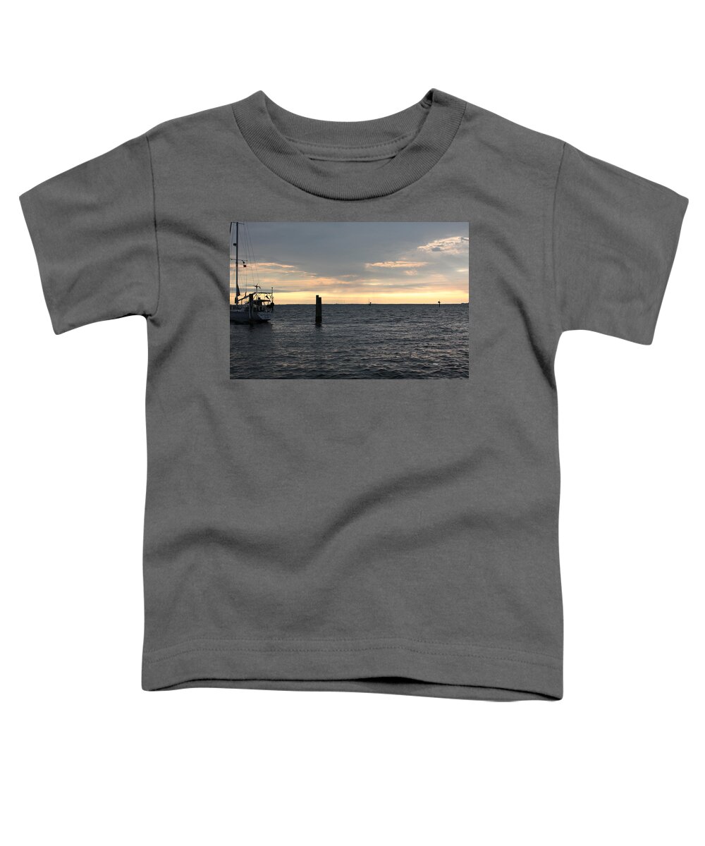 Thomas Toddler T-Shirt featuring the photograph Thomas Point - The Morning Sun over the Bay by Ronald Reid
