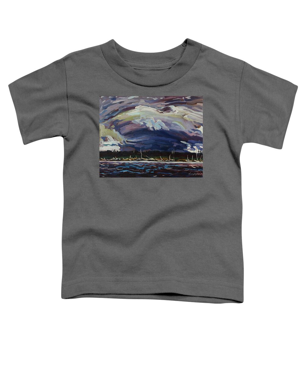 886 Toddler T-Shirt featuring the painting Thomson's Thunderhead by Phil Chadwick