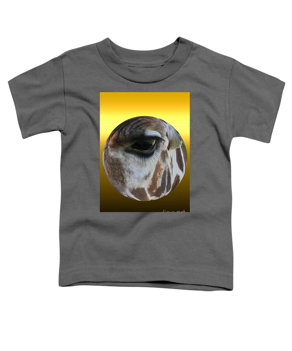 Giraffe Toddler T-Shirt featuring the photograph Through my Eyes by Rick Rauzi