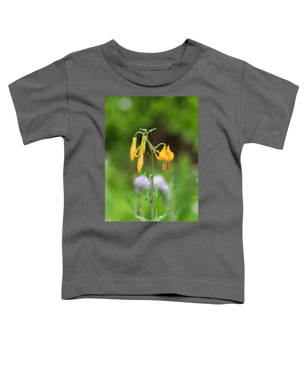 Flowers Toddler T-Shirt featuring the digital art Tiger Lily in Olympic National Park by Michael Lee