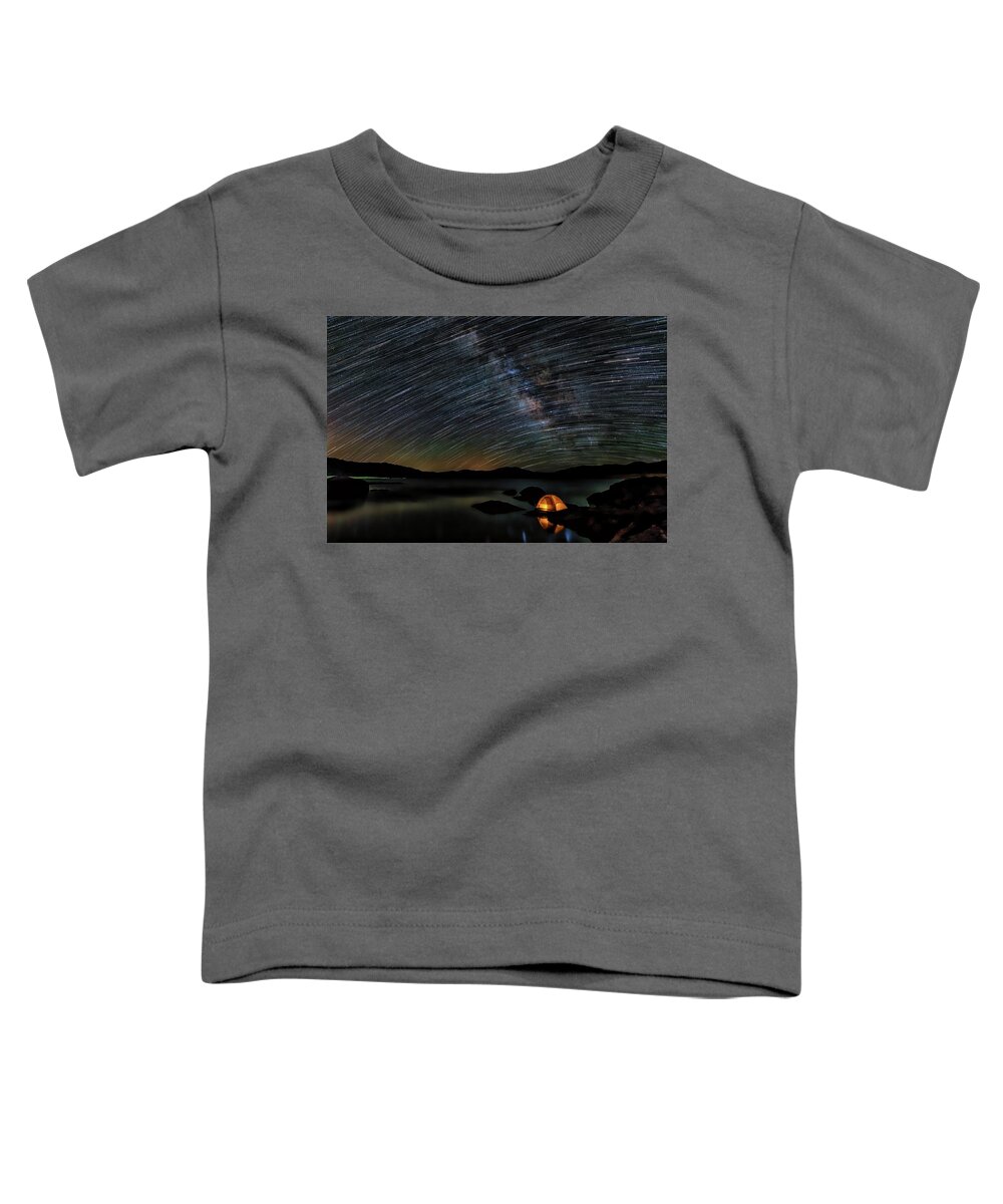 Milky Way Toddler T-Shirt featuring the photograph Time Traveller by Chuck Rasco Photography