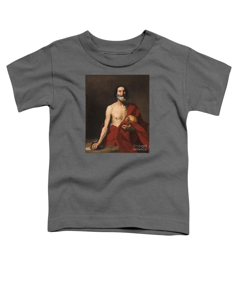 Jusepe De Ribera Toddler T-Shirt featuring the painting Title Saint Jerome by MotionAge Designs