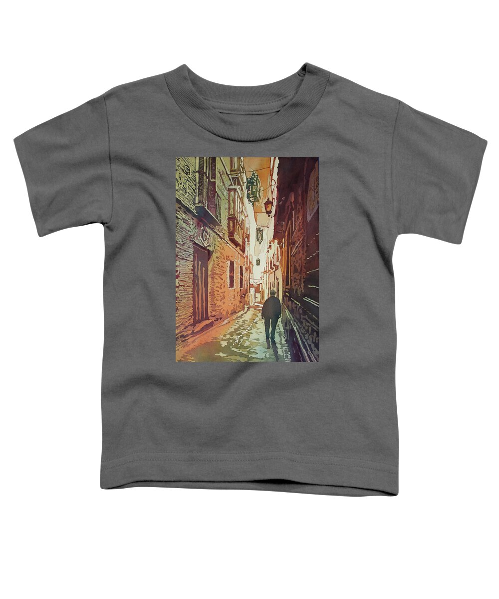 Europe Toddler T-Shirt featuring the painting Toledo Morning by Jenny Armitage
