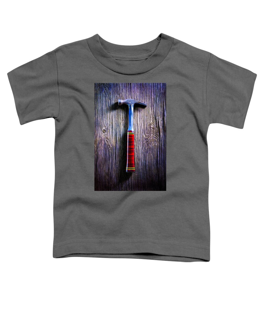 Hand Toddler T-Shirt featuring the photograph Tools On Wood 42 by YoPedro