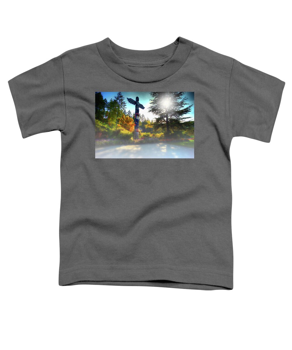  Toddler T-Shirt featuring the photograph Totems In Mist by Lawrence Christopher
