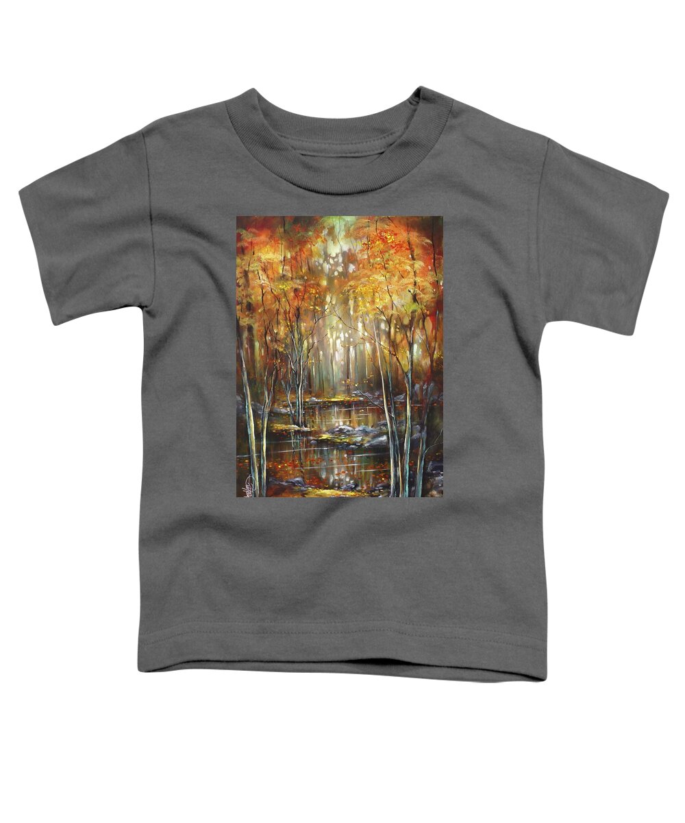Landscape Toddler T-Shirt featuring the painting Transitions by Michael Lang