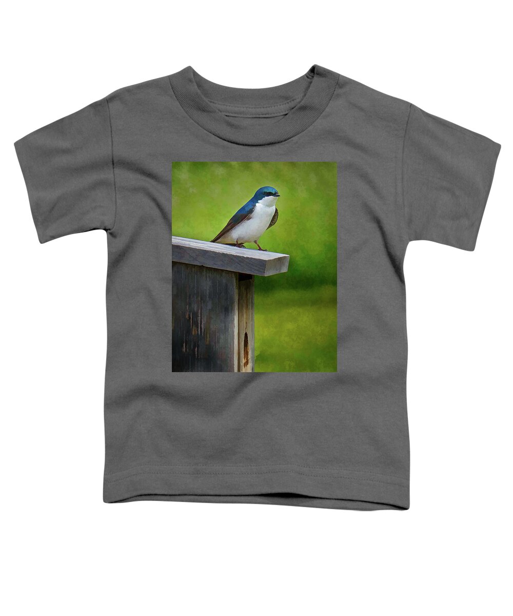 Bird Toddler T-Shirt featuring the photograph Tree Swallow by David Thompsen
