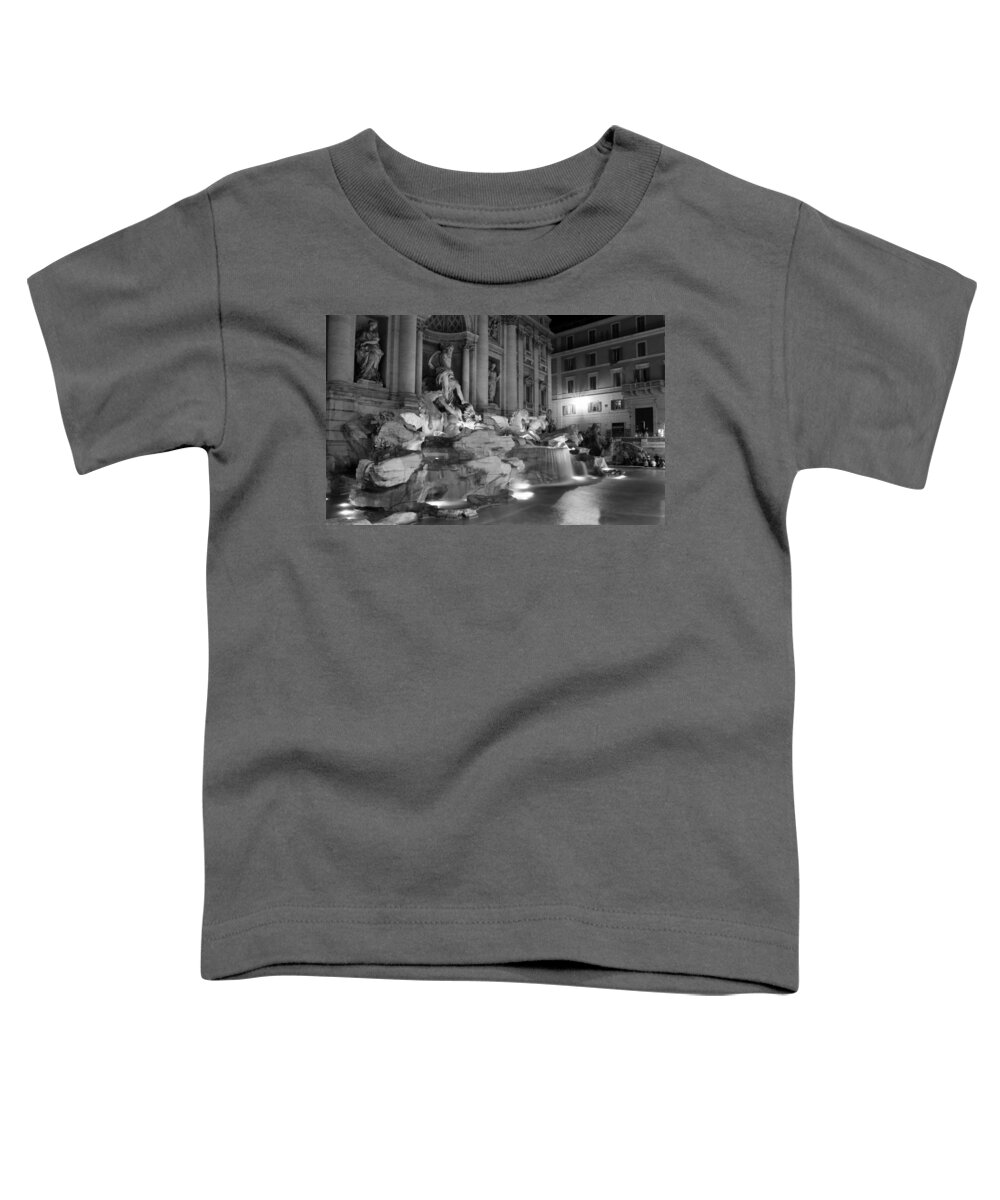 Trevi Fountain Toddler T-Shirt featuring the photograph Trevi Fountain Night 2 by Andrew Fare