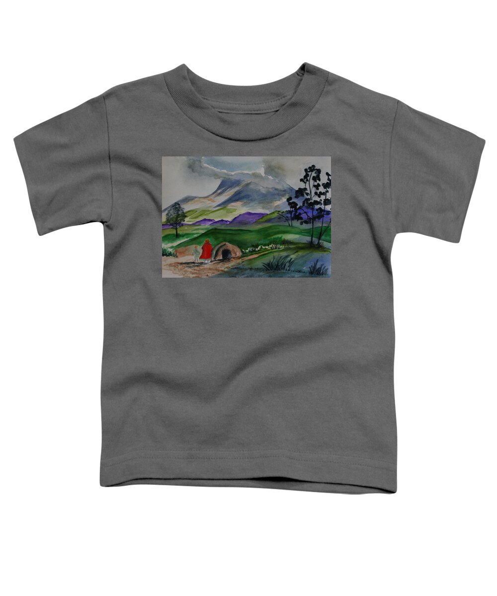 Watercolor Toddler T-Shirt featuring the painting Tribute to John Pike 2 by Julie Lueders 