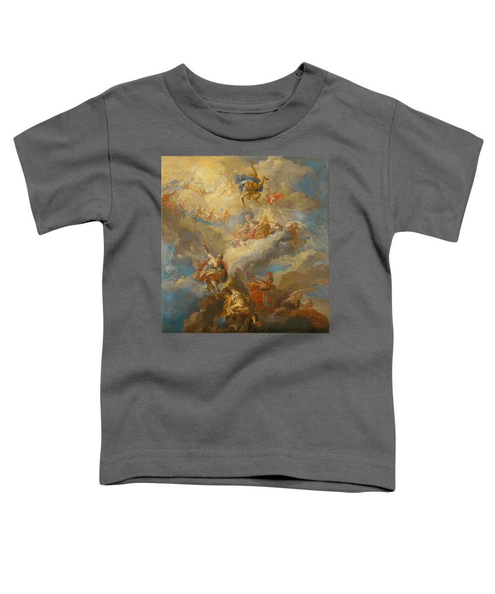 Johann Michael Rottmayr Toddler T-Shirt featuring the painting Triumph of Love by Johann Michael Rottmayr