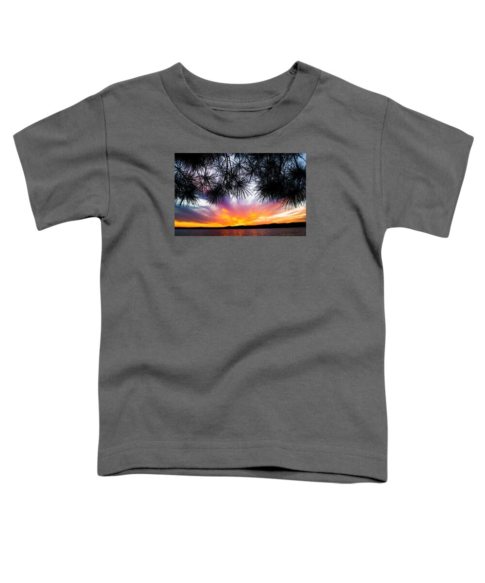 Tropical Sunset Toddler T-Shirt featuring the photograph Tropical Sunset by Parker Cunningham