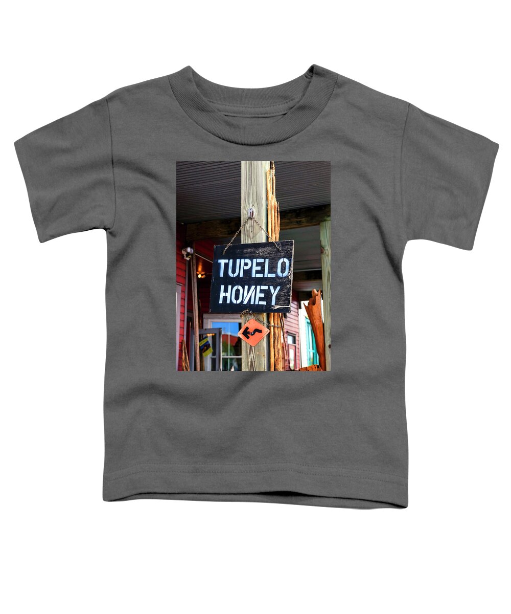 Tupelo Toddler T-Shirt featuring the photograph Tupelo Honey sign by Chris Smith