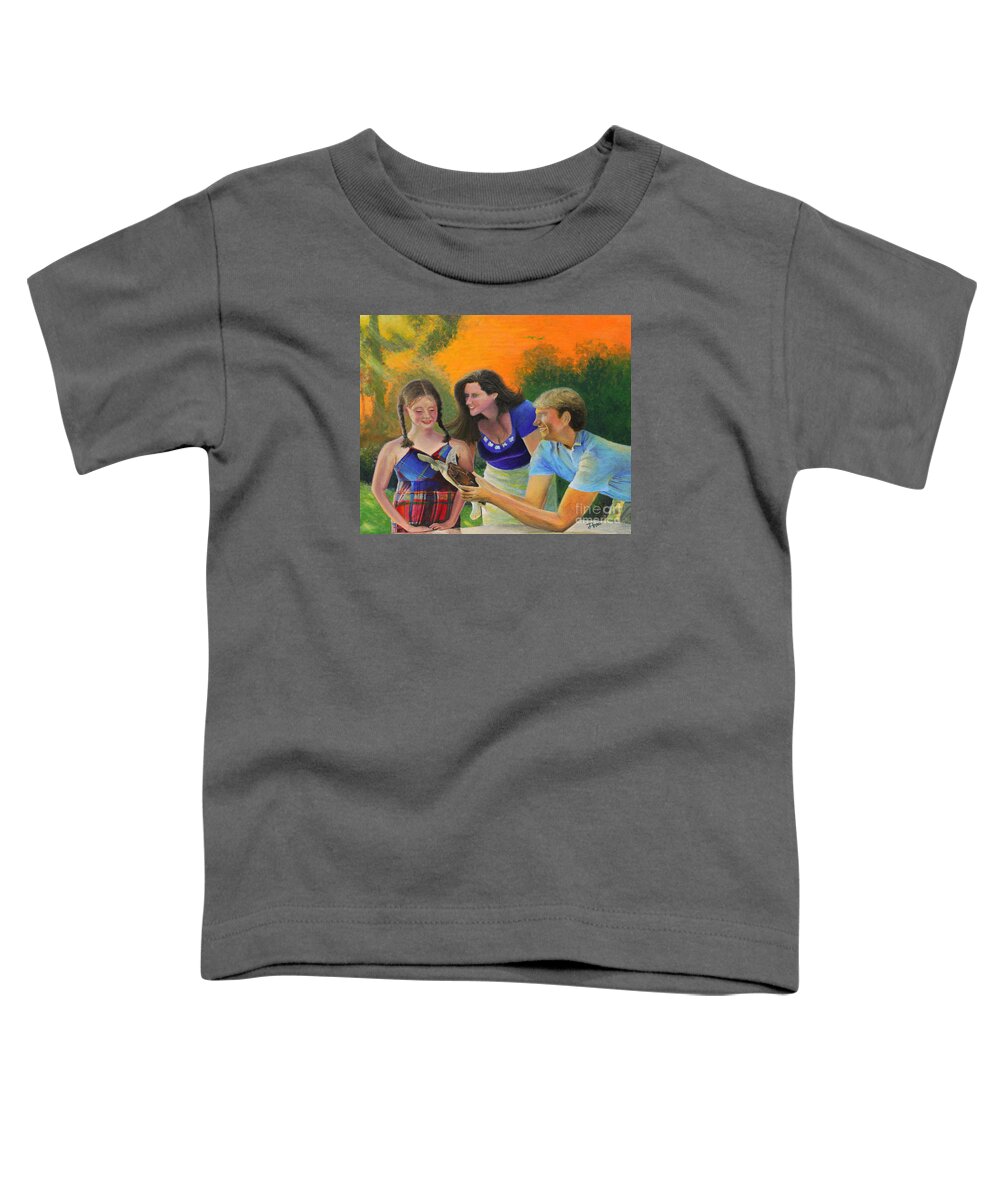 Turtle Toddler T-Shirt featuring the painting Turtle Time by Jerome Wilson