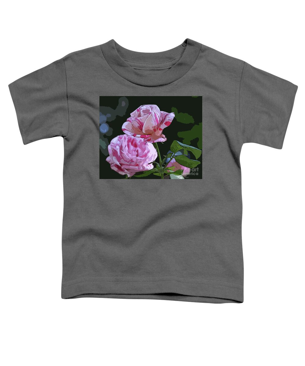 Botanical Toddler T-Shirt featuring the digital art Two Candy Canes by Kirt Tisdale